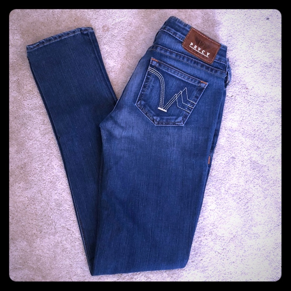 PRVCY Blue Skinny Jeans Size 28